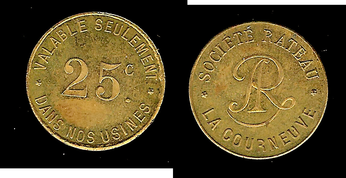 société Rateau La Courneuve - Seine-Saint-Denis (93) 25 centimes